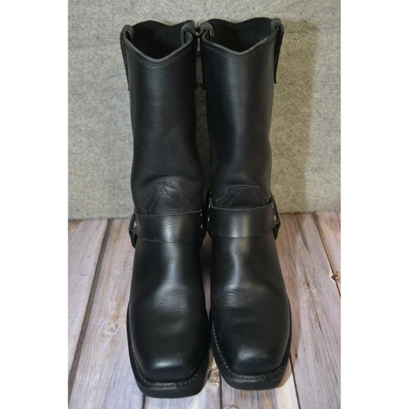 Dingo Boots Womens 10 Dean Black Leather Harness Motorcycle Mid Calf DI07370 - Picture 2 of 16